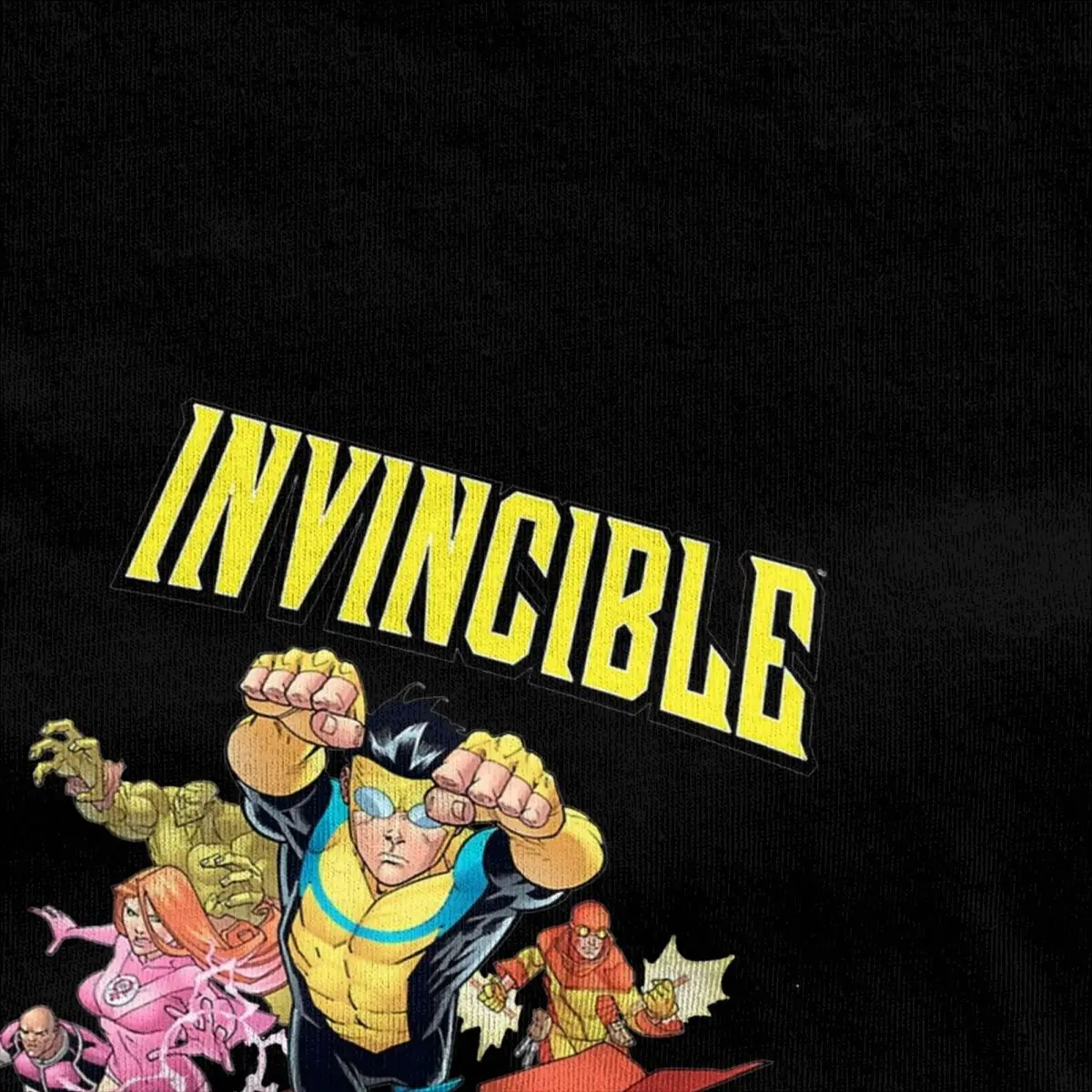 Invincibled Comic T-Shirt Man Cool Fun Street Style Cotton T-Shirts Beach Comfortable Popular Tees Dropshipping Big Size Clothes