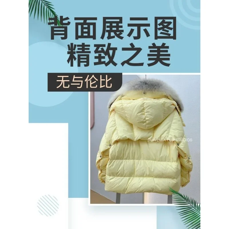 2024 New high-end Western style detachable Fur coat green Shortage of money Down jacket female wintertime winter coats women