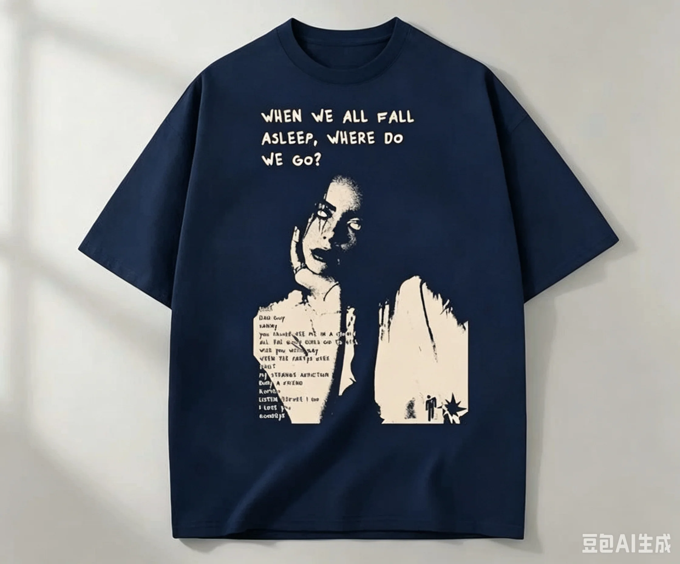 Billie Eilish When We All Fall Asleep Where Do We Go? Album T-Shirt Summer Men Women Cotton Overszied T-shirt Street Wear Y2K