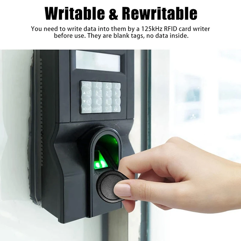 Smart-50Pcs T5577 Writable 125Khz RFID Key Fob Proximity ID Card Token Tag, 125Khz RFID Writable Rewritable T5577 Fob