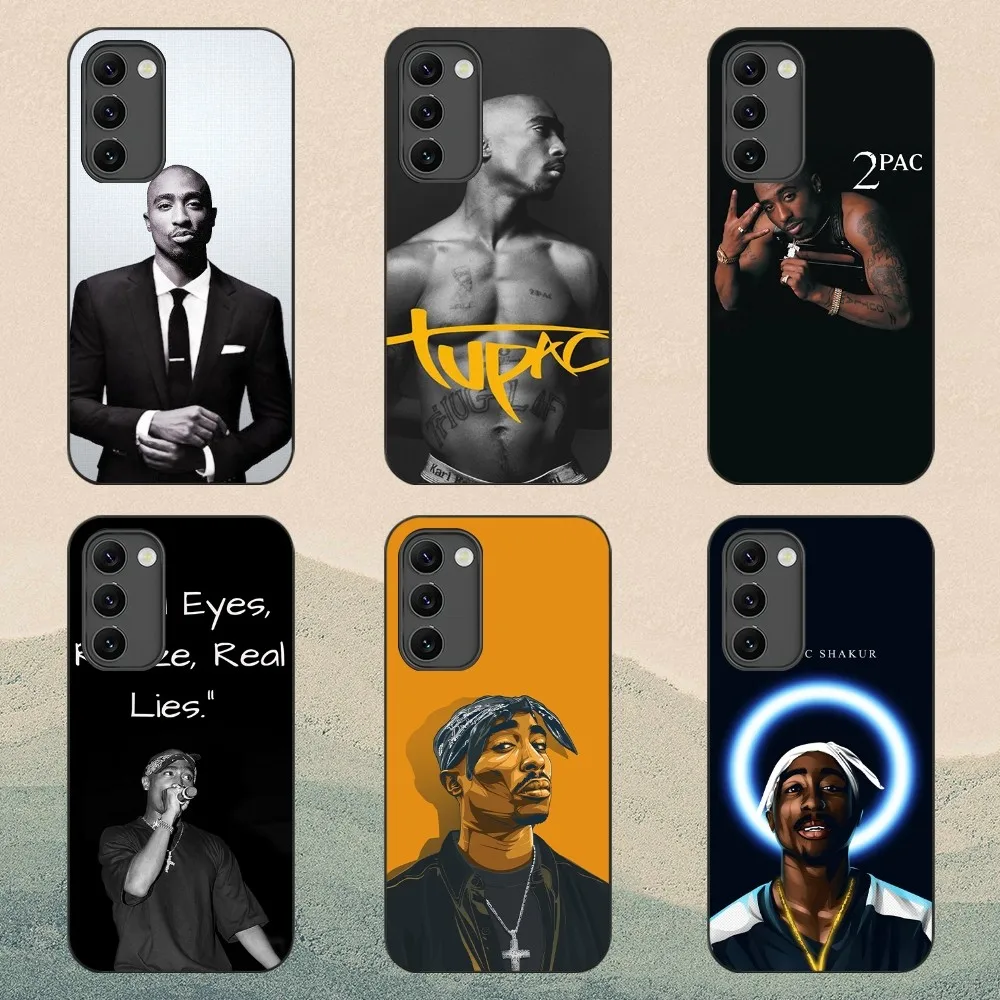 Tupac Shakur 2pc Rapper Phone Case For Samsung S23 22 21 20 ULTRA PLUS Lite Shell