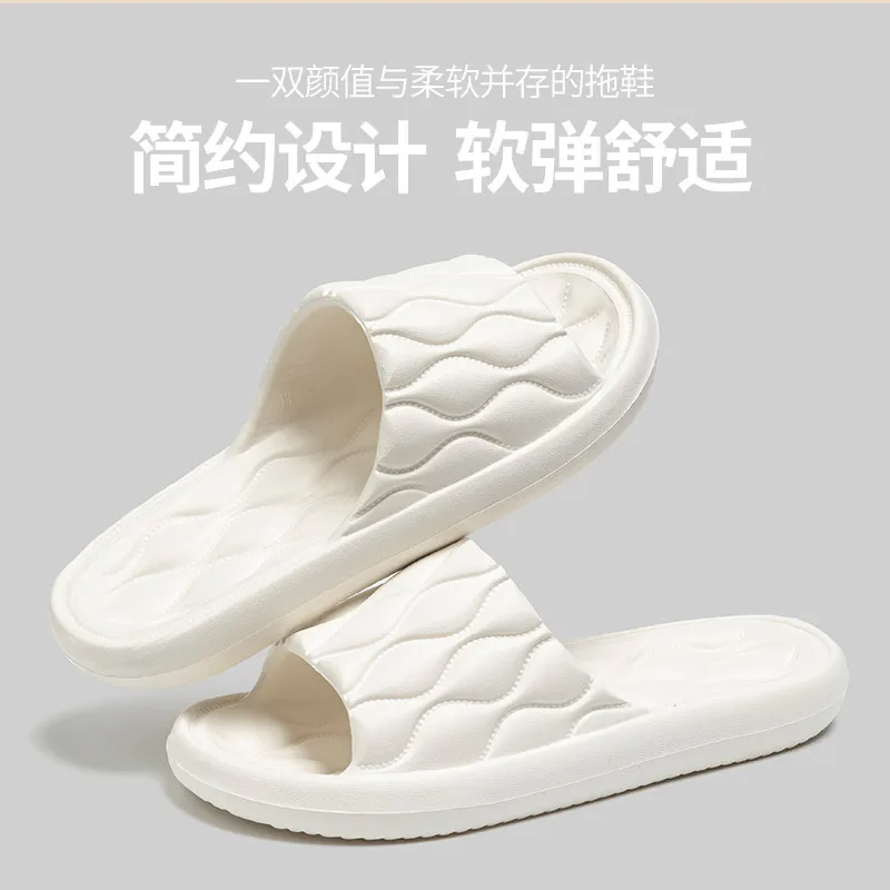 Plus Size Fashion Concise Couple Men Women Non-slip Flat Slides Summer Platform Sandals Home Slipper Indoor Flip Flops Men Shoes