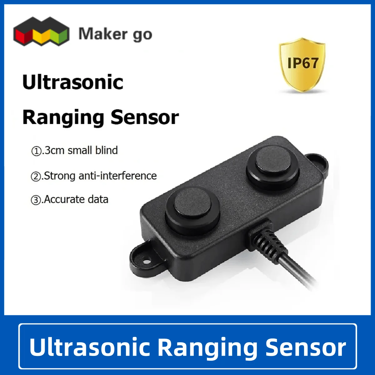 A02 Ultrasonic Sensing Sensor UART Waterproof Ranging Module 450cm RS485 I2C PWM Robot AGV Small Ultrasonic Sensor