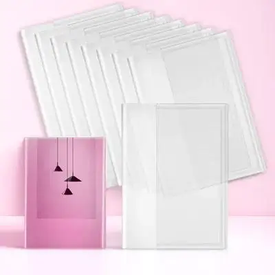 

10Pcs Transparent Waterproof Book Covers Clear Sleeves Reusable 16k Textbook Protector Film Protective Cover for Students