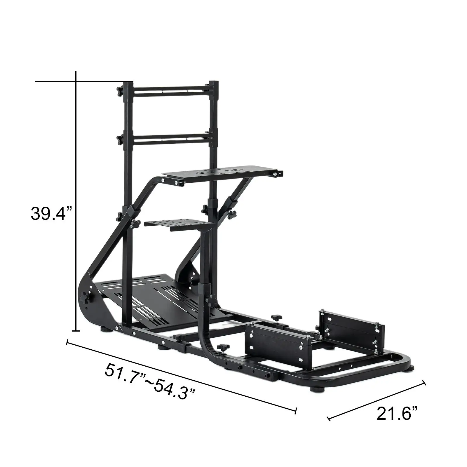 Stable Racing Wheel Cockpit Powder-Coated Steel Frame Compatible with Fanatec, Thrustmaster and More view 2