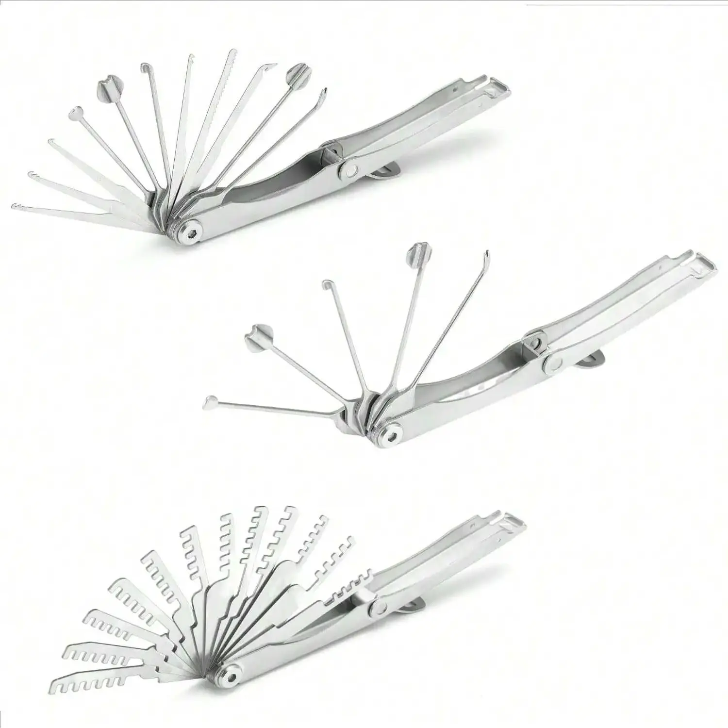 Foldable Edelstahl-Lockpicking-Set - Professional Lock Opening Tools for Lock Services