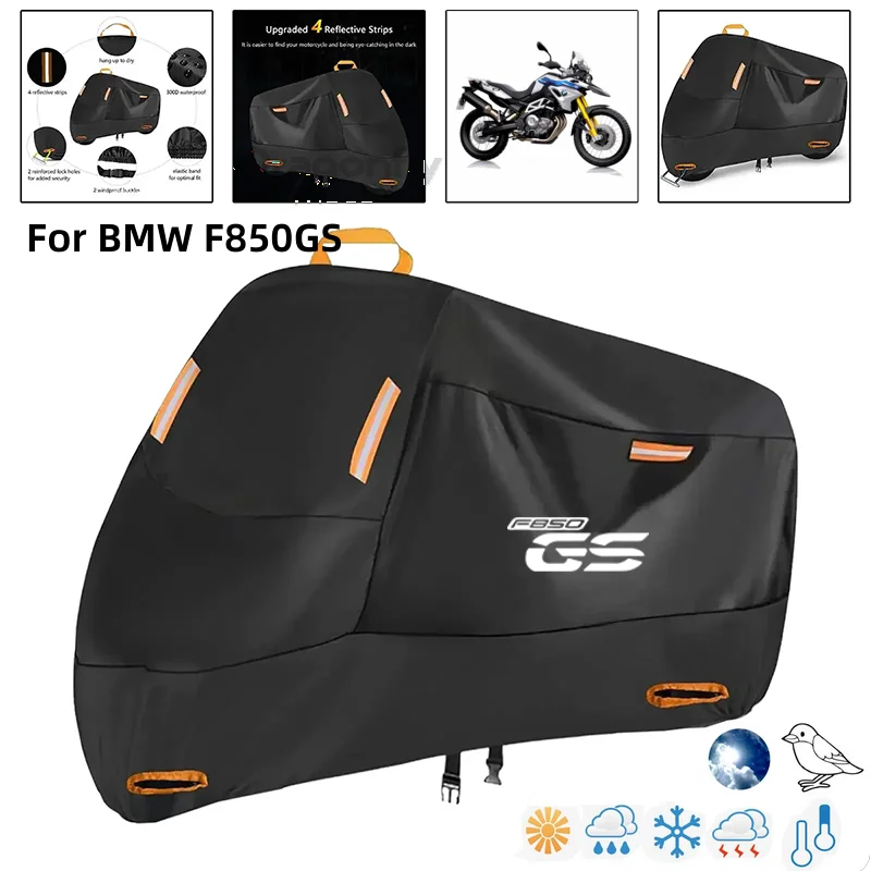 

F850GS Logo Motorcycle Cover Waterproof Outdoor Scooter UV Protector Rain Cover For BMW F850GS ADVENTURE F850GS 2018-2022 2019