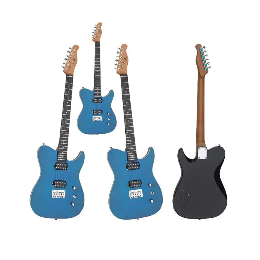 New Blue TL High Quality Wholesale Price Electric Guitar 6 Strings Made In China  648 mm /22 Frets