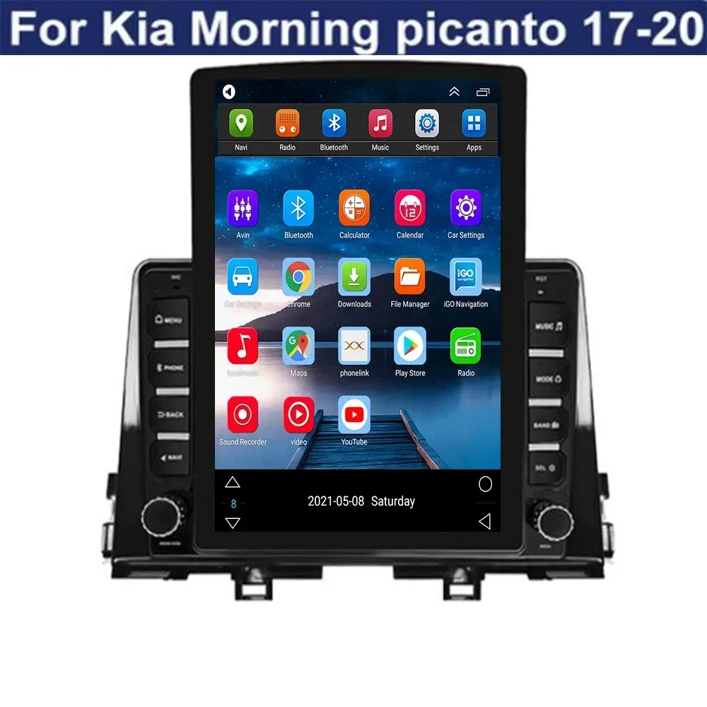 For Tesla Style 2Din Android 13 Car Radio for KIA PICANTO Morning 2016 - 2035 Multimedia Video Player GPS Stereo Carplay DSP RDS