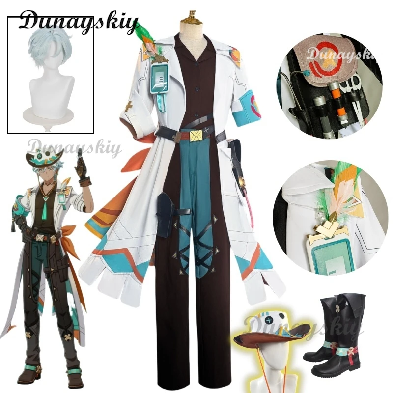 

Genshin Impact Ifa Hat Tlalocan Flower-Feather Clan Natlan Косплей Костюм Парик Униформа Хэллоуин Вечеринка для женщин Мужчин Карнавал