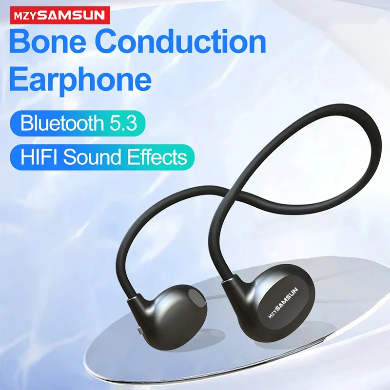 

Neckband Bluetooth 5.3 Headphones AIR ONE Wireless Earbuds Bone Conduction Sport Headest Waterproof Hifi Sound TWS Earphones