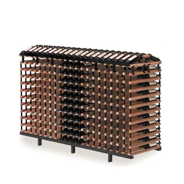Supermarket Store Commercial Modular Wood and Metal Wine Rack Kits