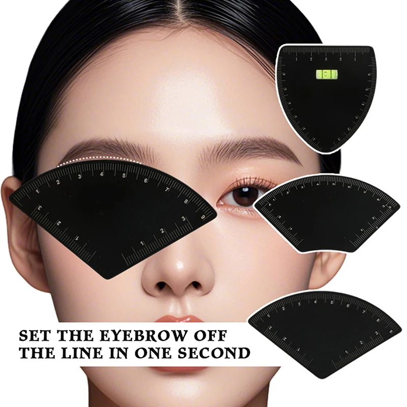 Aluminum Alloy Eyebrow Design Ruler – Microblading Mapping Tool for Permanent Makeup Shaping & Tattoo Guide