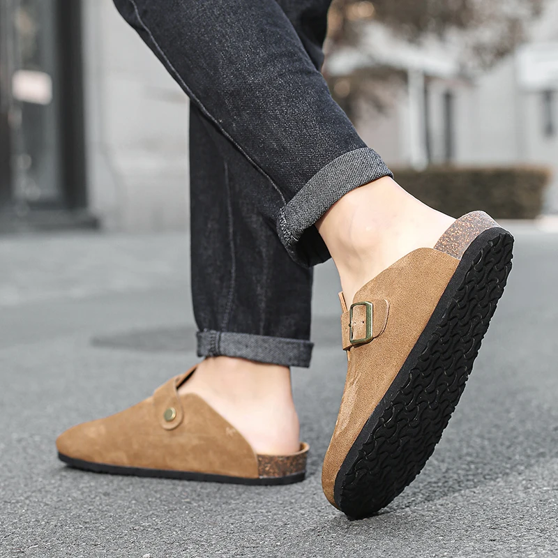 

Мужские сандалии из натуральной кожи, мужская повседневная обувь, уличные мужские кожаные сандалии для мужчин, пляжная обувь, римская мужская обувь