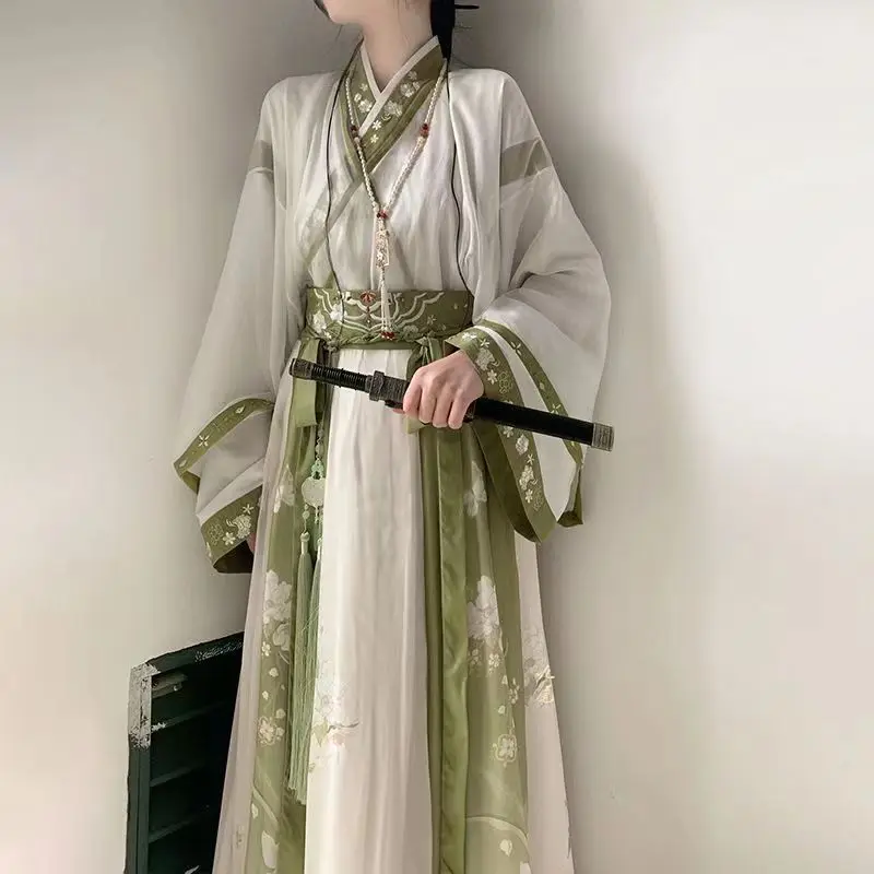 Elegant Hanfu Dress Women Ancient Chinese Traditional Folk Dance Hanfu Set Song  Female Cosplay Costume Vintage Party Outfit