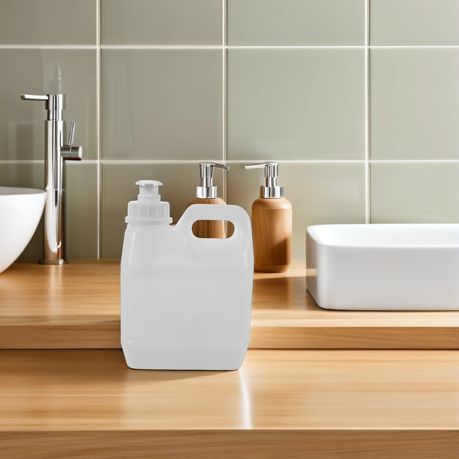 ขวดปั๊มพลาสติกขนาด 1 ลิตร 2 ชิ้น สำหรับเติมแชมพู ครีมอาบน้ำ โลชั่น ทนทาน ป้องกันการรั่วซึม ขวดใส สำหรับเจลอาบน้ำ