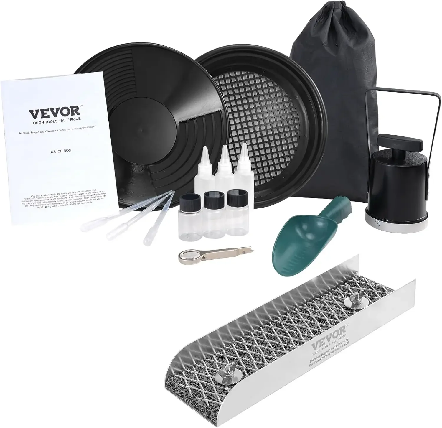 

Мини-набор для промывки золота, 12-дюймовое оборудование для добычи золота из алюминиевого сплава, 16-дюймовый набор для прокачки золота с золотой кастрюлей