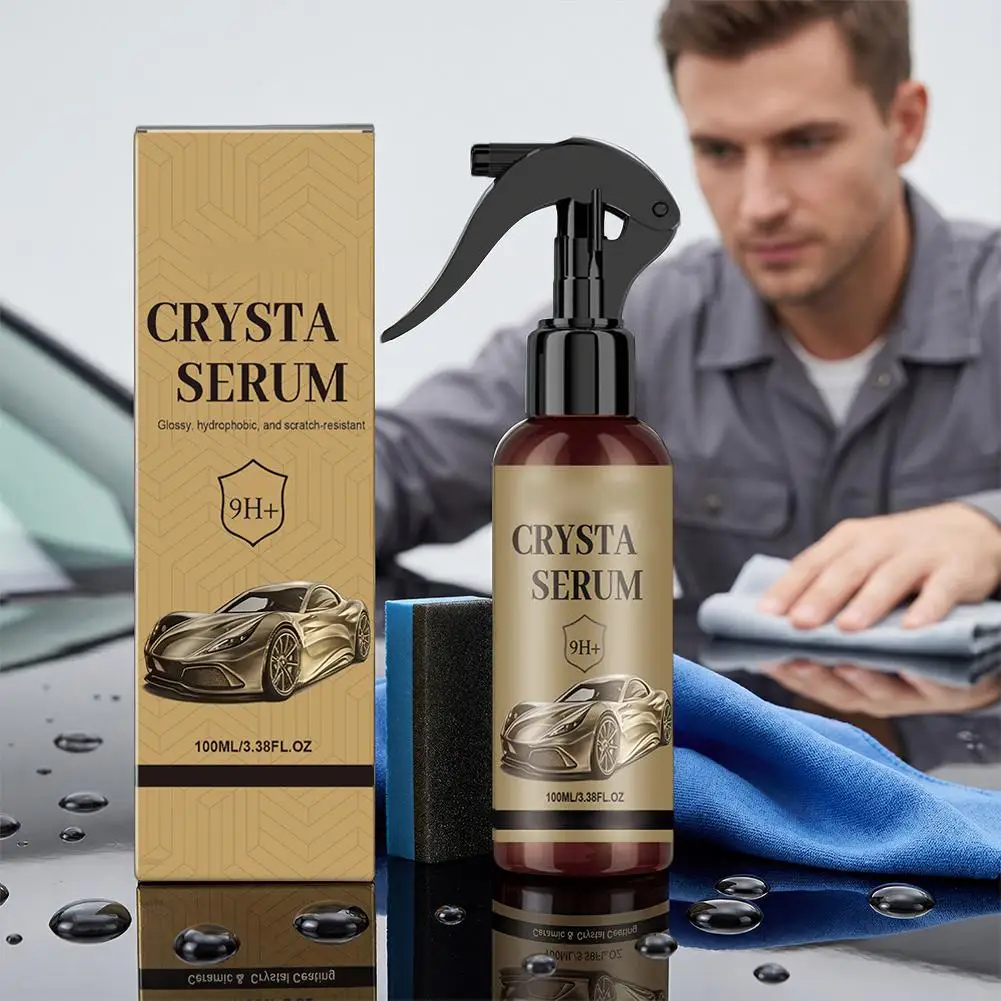 Ceramic Coating 100ml Paint Protection Spray Car Ceramic Coating Spray With Sponge And Cloth For Automotive Truck SUV Garage
