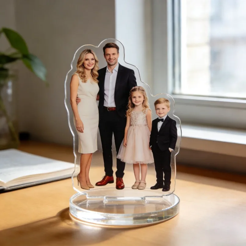 Custom 2D Flat Photo Standee Personalized Portrait Figure Statue Desktop Display Ornament Home Decor Birthday Anniversary Gift