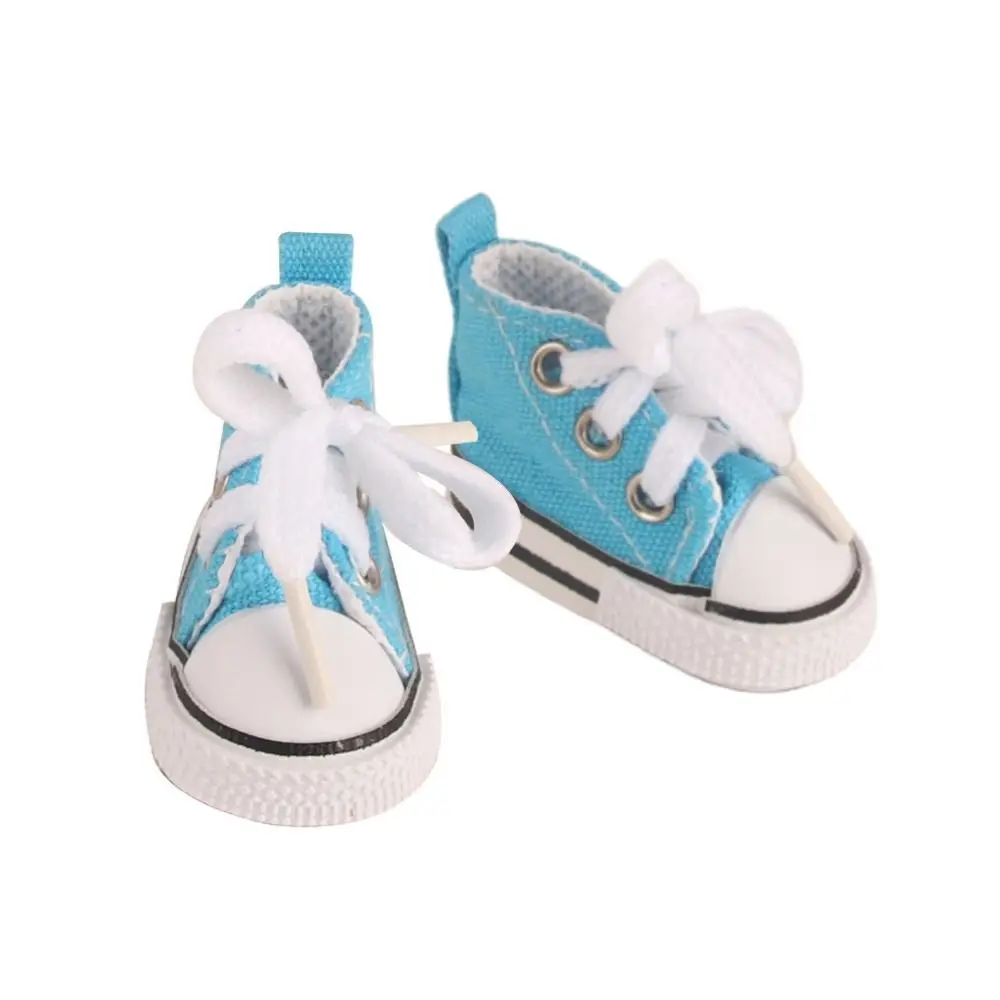 Schattige Pop Mini Canvas Schoenen Kawaii Mini Pop Casual Canvas Schoenen 5Cm Kleurrijke Mini Casual Schoenen Meisje Speelgoed Poppen Accessoires