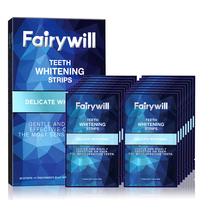 Fairywill 28Pcs/14Pair Gel Teeth Whitening Strips Oral Hygiene Care Double Elastic Teeth Strips Whitening Dental Tools at home