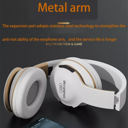 Imagen 2 del producto Shoumi P17 auriculares Bluetooth auriculares inalámbricos auriculares bajos con micrófono soporte tarjeta TF casco con cancelación de ruido para teléfono inteligente