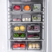 1pcKitchen refrigerator storage box drawer type fresh-keeping box eggs and meat food frozen finishing storage box - Image 3