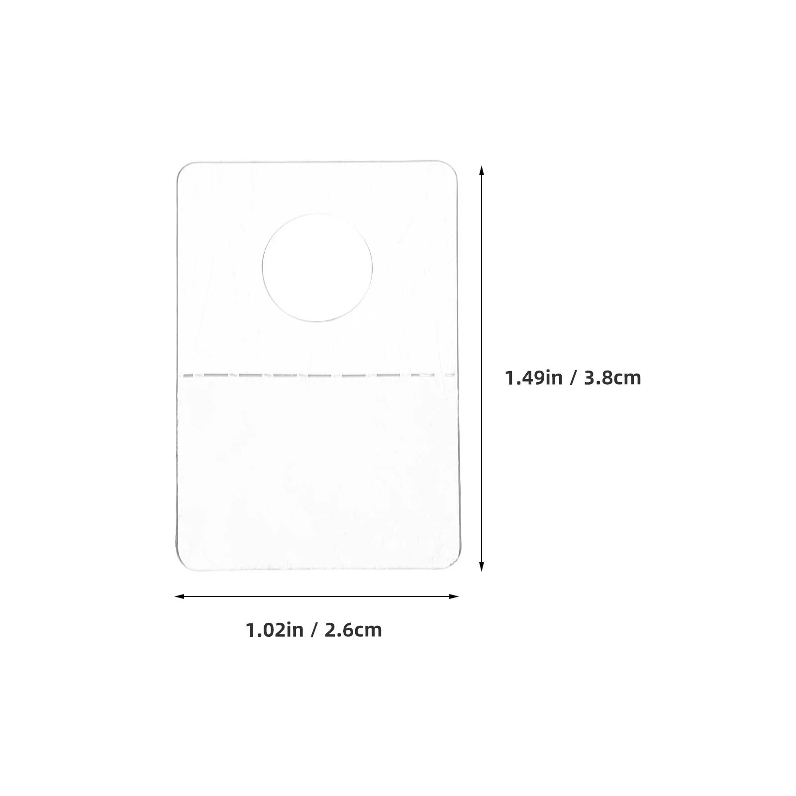 360 قطعة علامات تبويب معلقة ذاتية اللصق شفافة علامات عرض بلاستيكية خطافات لاصقة بفتحة مستديرة لتنظيم المنتجات الصغيرة للبيع بالتجزئة