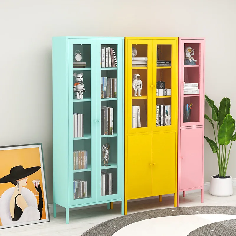 

Bookcase drop zone glass door household color storage cabinet multifunctional ornaments ornaments storage low cabinet