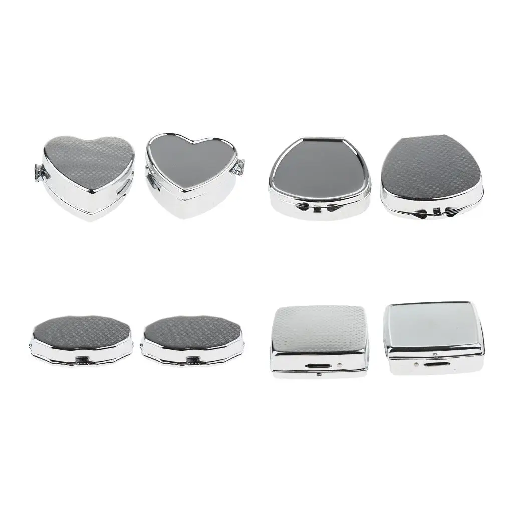 

Small Pocket Pill Case with Two Compartments Cute Medicine Container for Purse Travel Vitamins