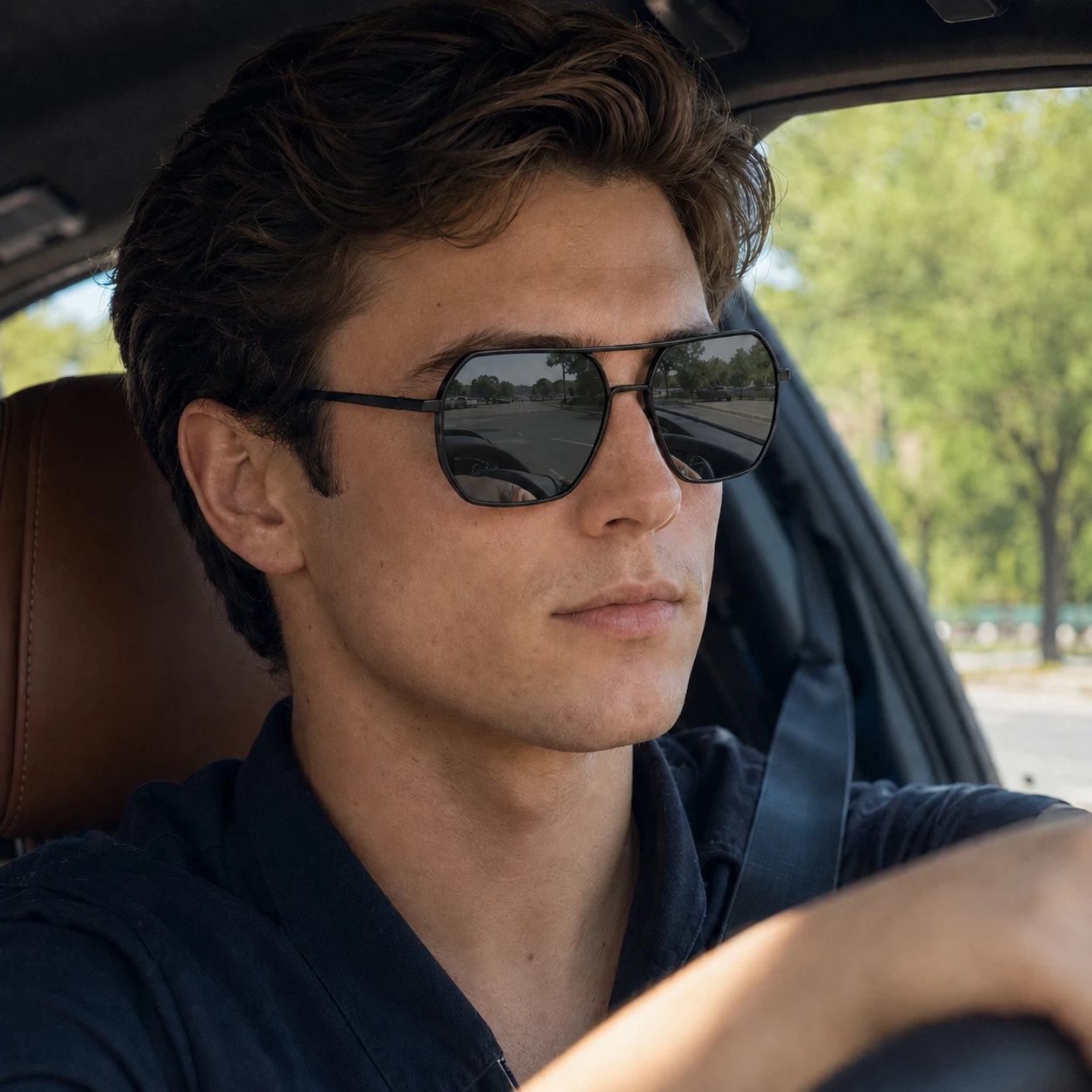 Photochromic Polarized Sunglasses Men Women UV400 Anti Glare Square Aluminum Frame Day Night Vision Driving Sun Glasses