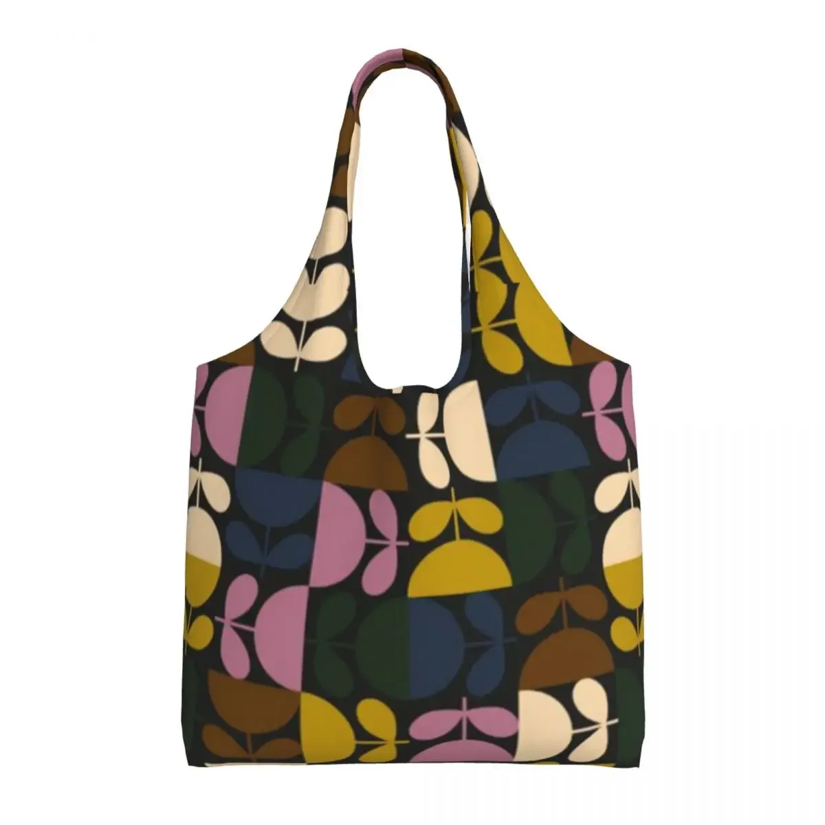 

Custom Orla Kiely Multi Stem Groceries Tote Shopping Bag Scandinavian Floral Canvas Shopper Shoulder Bags Capacity Handbags