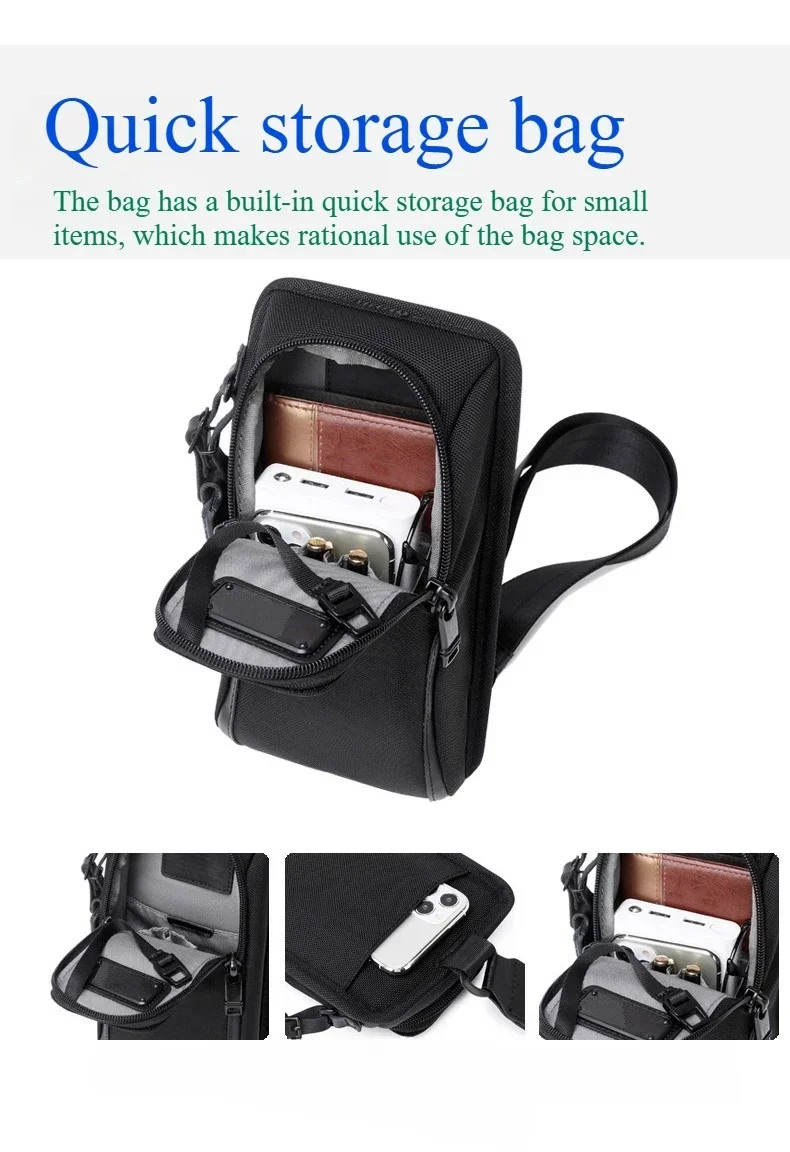 

2025Ballistic Nylon Sling Bag - Compact Crossbody Chest Pack, Anti-Theft Men's Shoulder Bag