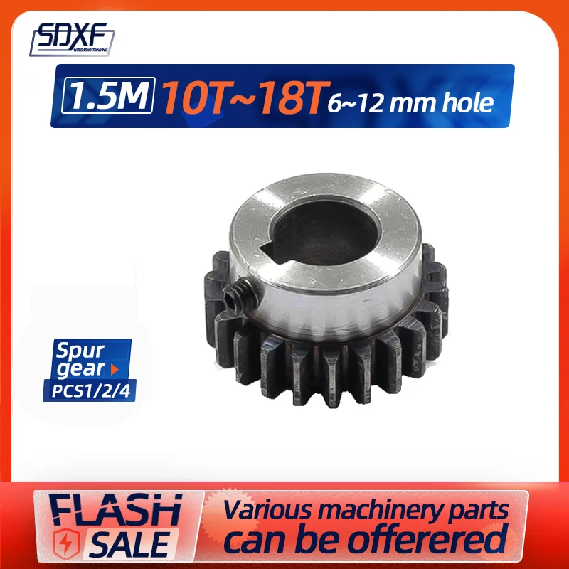 1/2/4pcs 1.5 Mold Belt With 10 Teeth To 18 Teeth 6/8/10/12mm Straight Convex Spur Pinion