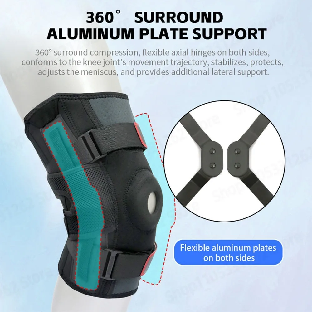 Hinged Knee Brace for Meniscus Tear MCL Injury Adjustable ROM Post Surgery Recovery Support