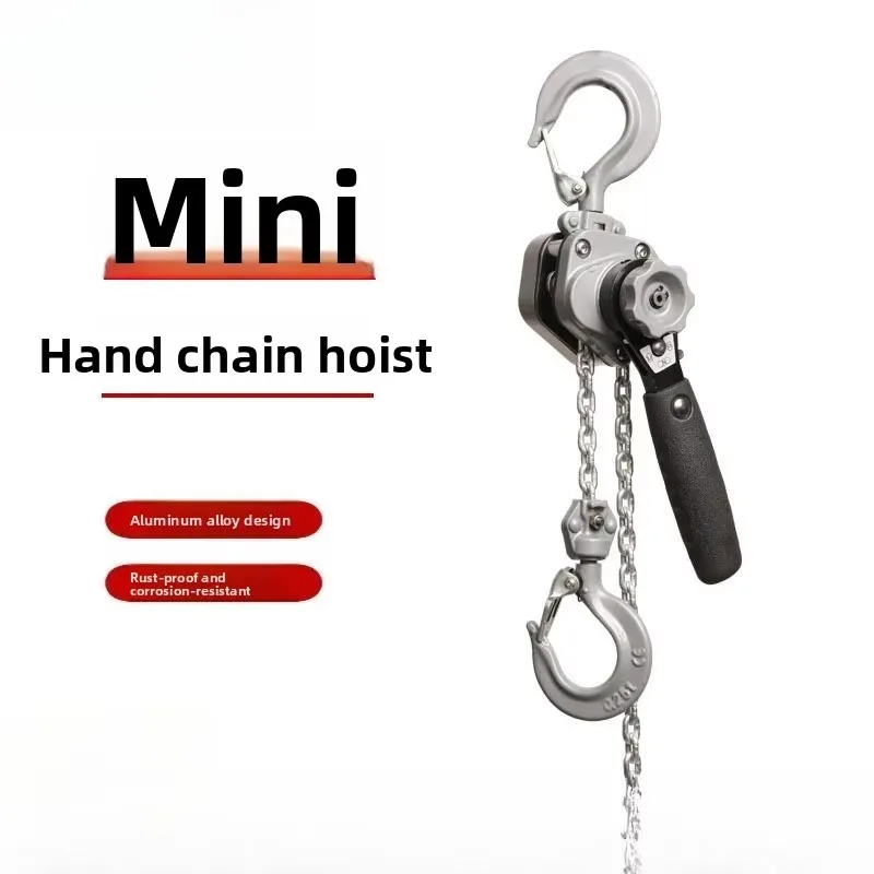 Aluminum Alloy Wrench Hoist Small 0.25 Ton Backchain 0.5 Ton Mini Hand Portable Micro Chain Wire Tightener