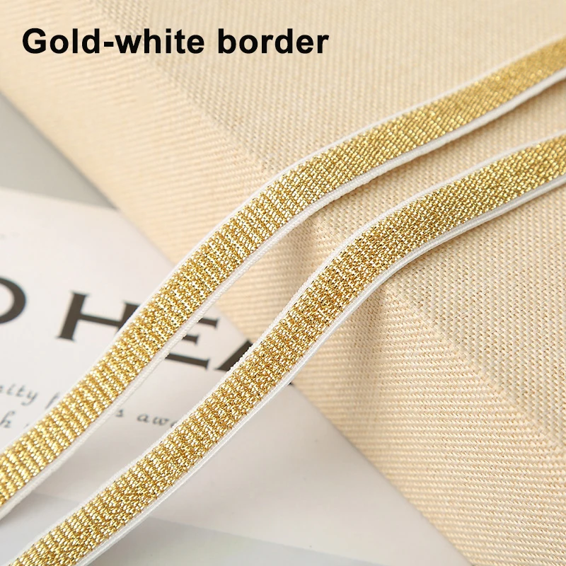 5Meters Gold Silver Glitter Elastic Bands 10/20/30mm Width Waistband Elastic Band DIY Sewing Lace Trim Garment Accessories