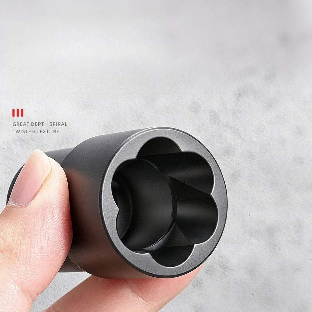 17-24mm Heavy Duty Drive Twist Socket Set Nut Remover Tool With Twisted Grooves 1/2Inch Drive for Ratcheting Spanner Power Drill