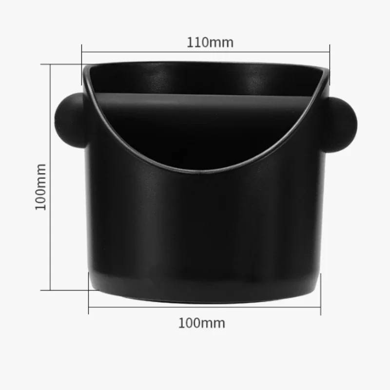 Mini Anti-Slip Coffee Knock Box Shock-Absorbent Espresso Grounds Waste Bin Grind Disposal Bin for Cafe Baristas