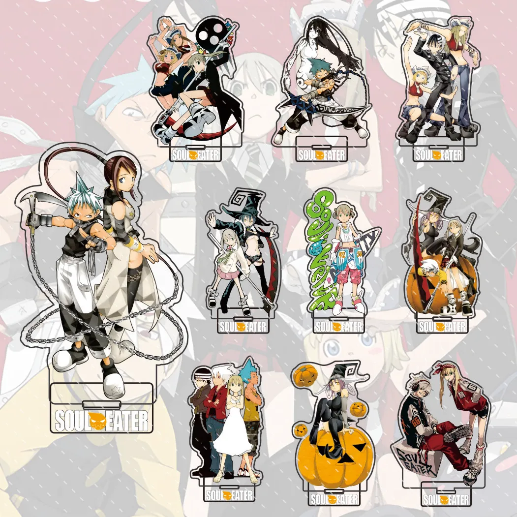 Anime Soul Eater 15cm Acrylic Character Black-star, Kid Standing Model Stand Desktop Decoration Gift