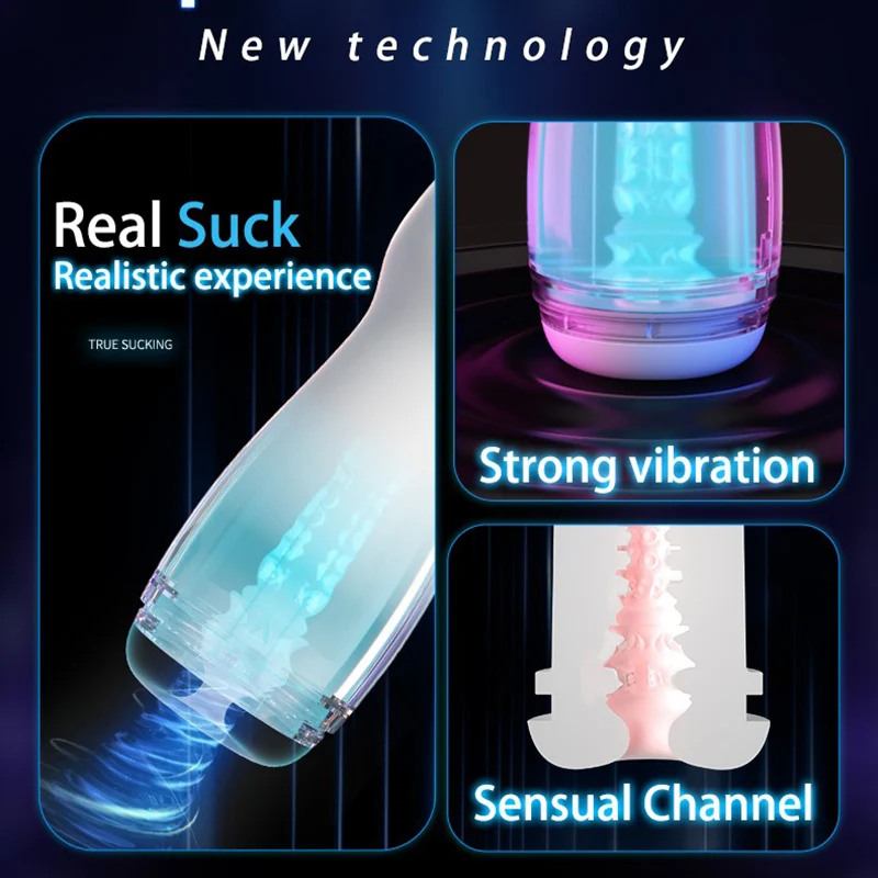 التلقائي مص ذكر الاستمناء الاهتزاز اللسان آلة جهاز استمناء 5 شفط و 10 تهتز الكبار الجنس لعب للرجال