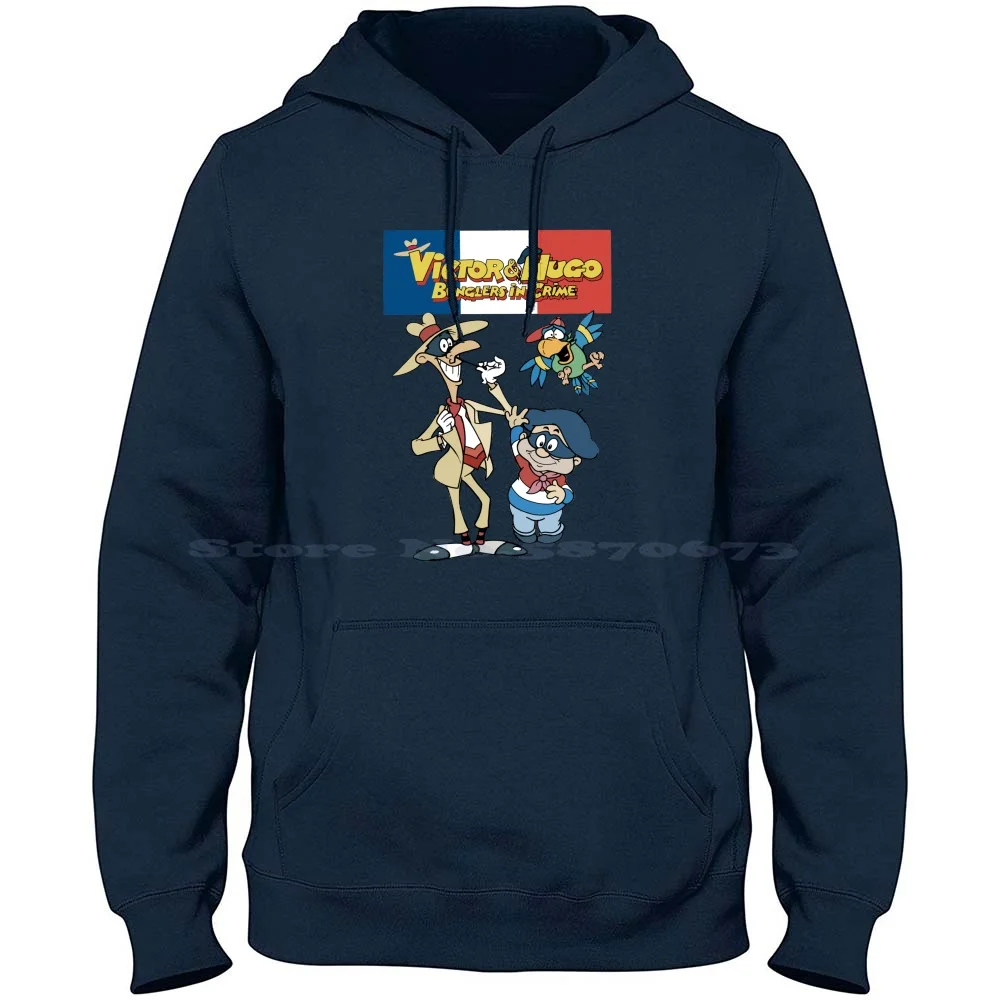 

Victor & Hugo-Bunglers In Crime 100% Pure Cotton Hoodie Tshirt Victor And Hugo Cosgrove Hall Cartoon Animation Kids Childrens