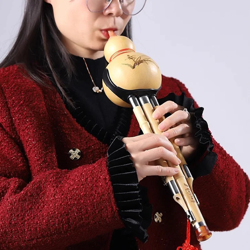 Bamboo Hulusi Professional Performance Gourd Cucurbit Flute Adult Children Musical Instruments Traditional Handmade Hulusi