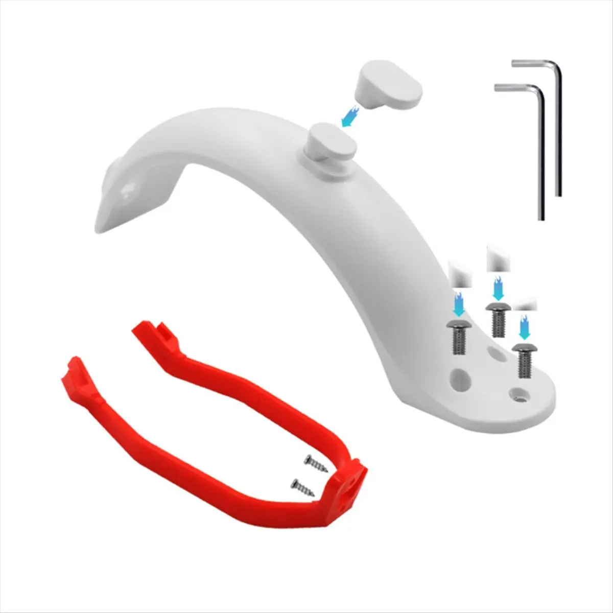 ABPF For M365 /M365 Pro Comprehensive Rear Mudguard Kit Electric Scooters Scooter Accessories:Brake Light,Mud Guard, A - view 5