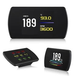 P12 HUD OBD2+GPS Dual System Smart Digital Meter Car Head Up Display Car Gauge Speed Fuel Read Fault Code Car Driving Computer