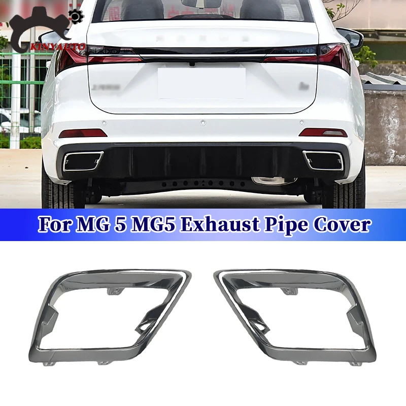 

For MG 5 MG5 2023 24 Rear Bumper Muffler Trim Cover Rear cylinder Exhaust Pipe Frame Rear Exhaust End