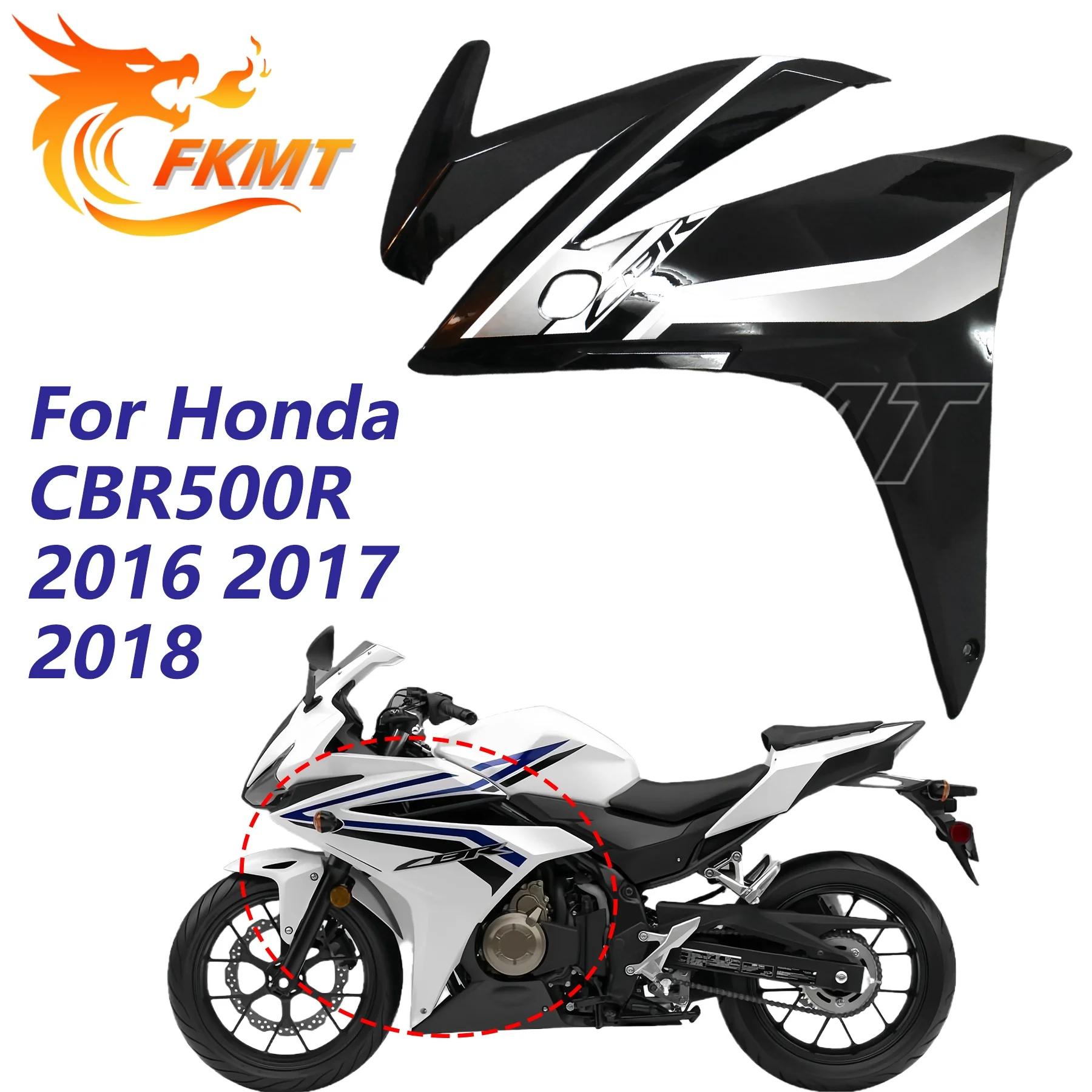 Factory Direct Motorbike Left Right Surround Fairing Cowling Gas Fuel Tank Front Upper Side Guard Fit For Honda CBR500R CB 500R