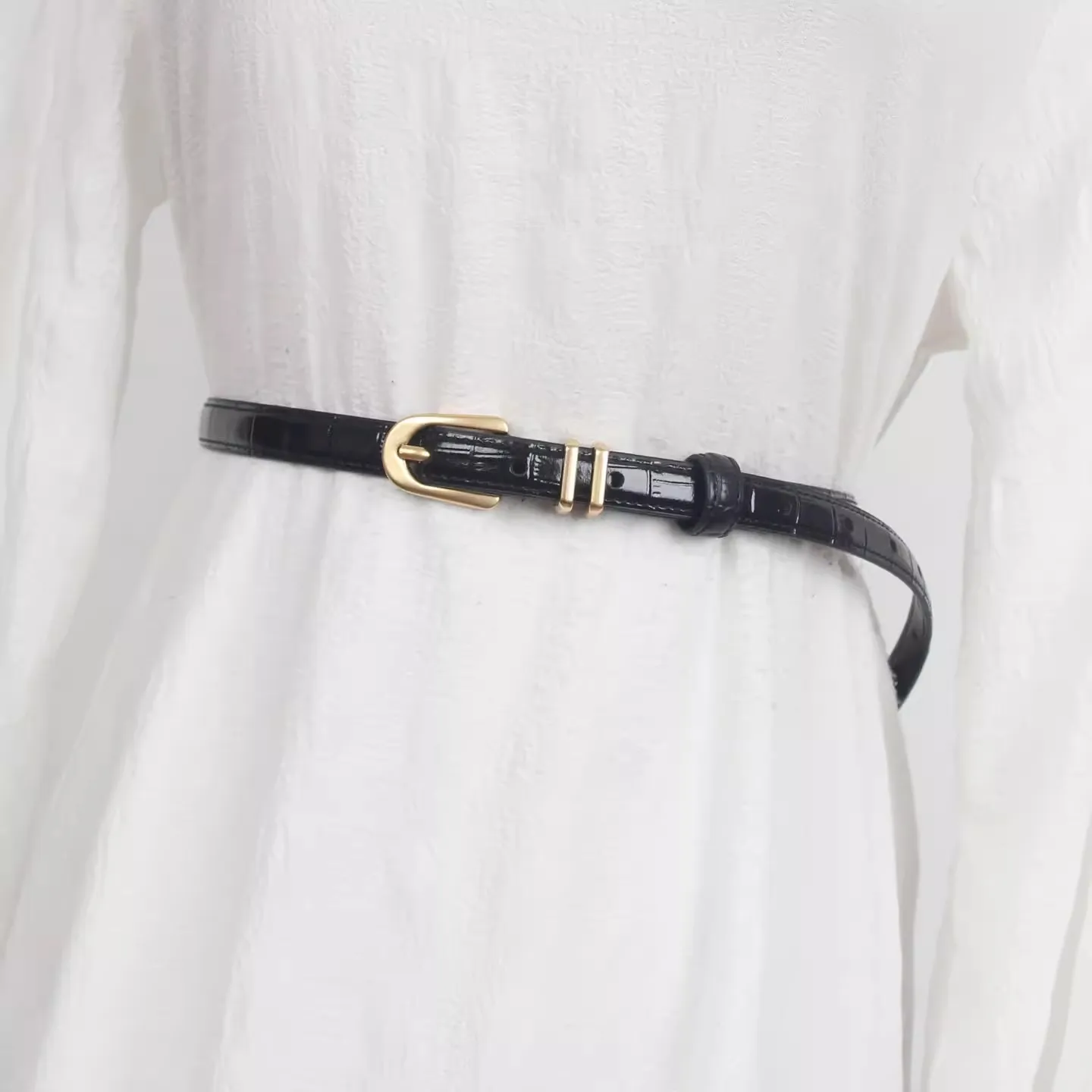 Women's Fashion Genuine Leather Corset Female Cummerbund Coat Waistband Dress Decration Narrow Belt J1632