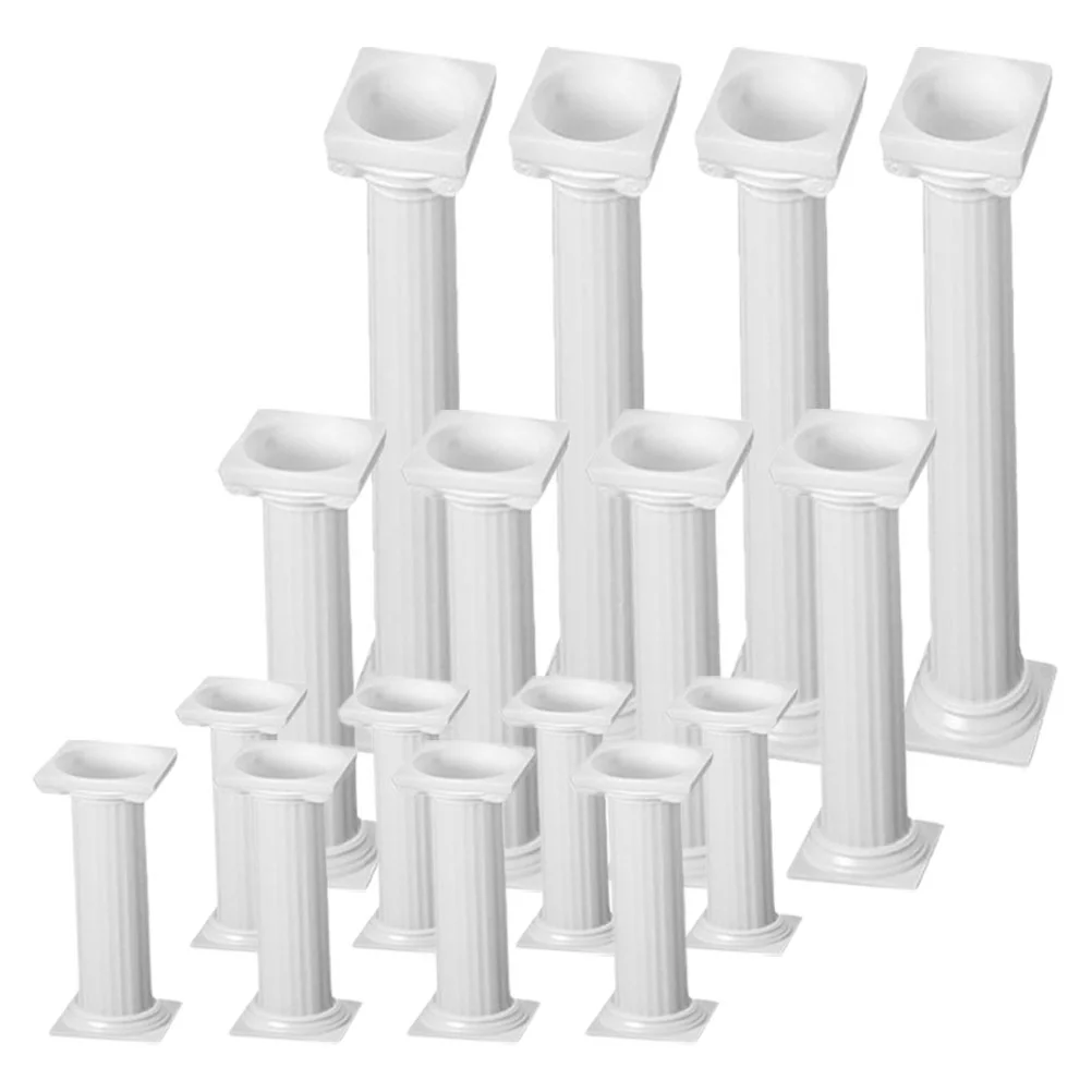 16 Pcs Pin Cake Support Stand Decoration Plastic Pedestal Supports for Stacking