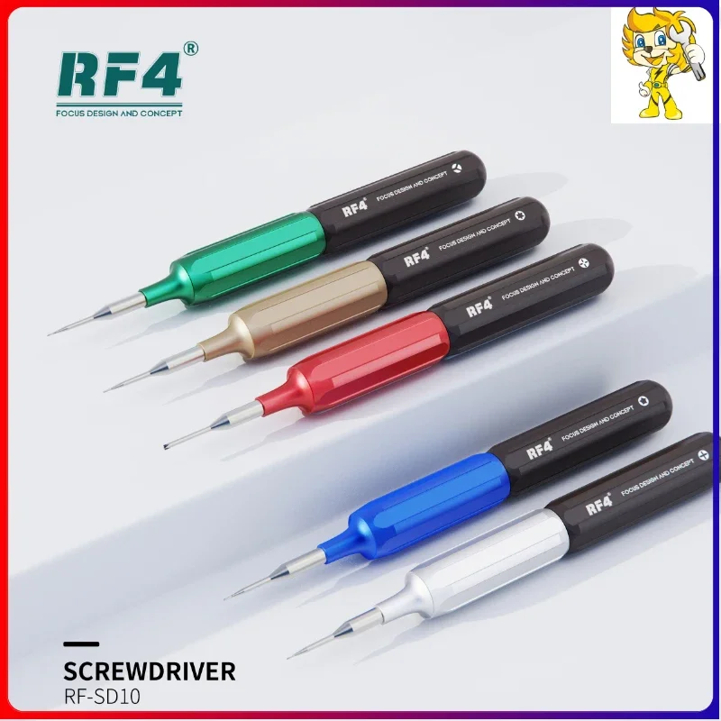 RF4 5 in 1 Mini Precision Screwdriver Super hard Gold Steel Double Bearing Decompression Disassemble Tool for iPhone And Android